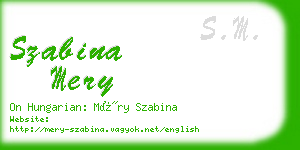 szabina mery business card